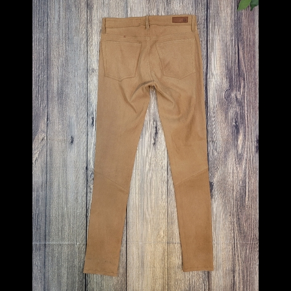 AG Adriano Goldschmied Suede Leather The Legging Super Skinny Pants - Picture 8 of 14